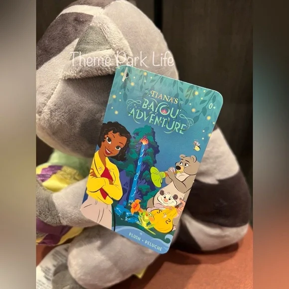Disney Parks Princess Tiana Bayou Adventure Apollo Raccoon Plush Toy Doll NEW - Picture 4 of 4